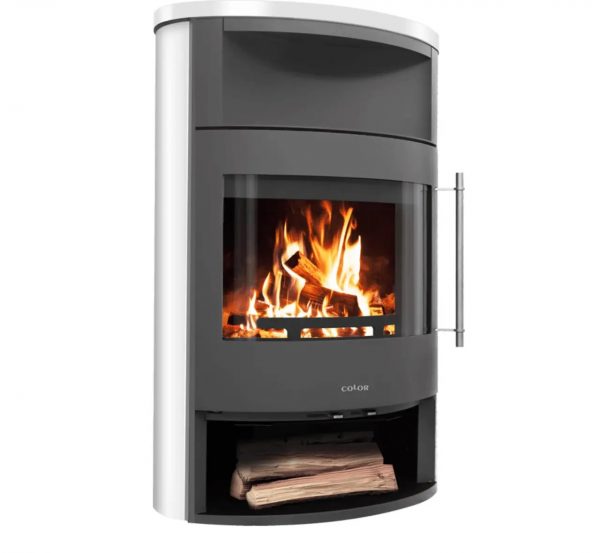 Піч-камін Color Stove J2 GREY STEEL WHITE CERAMICS