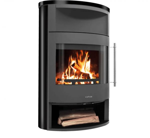 Піч-камін Color Stove J2 GREY STEEL BLACK CERAMICS