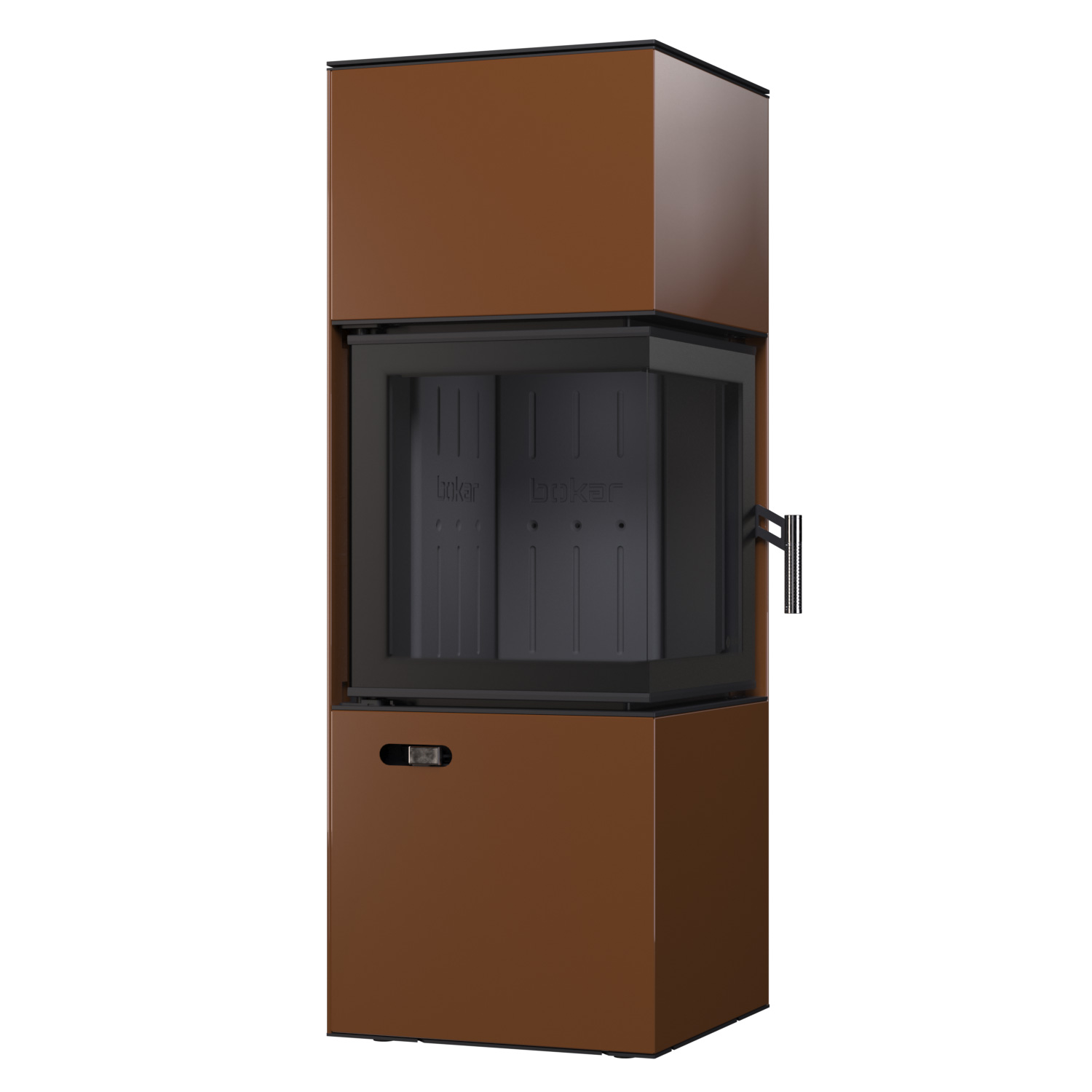 Сталева піч BOKAR Forum (9,2 кВт) Black Ceramatex, кутова - Зображення 4