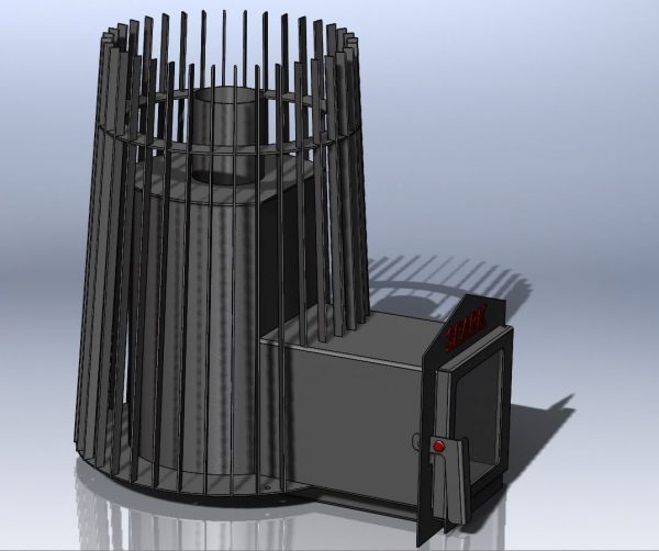 Піч для лазні Spark V.k.01 зі склом 210×210 - Зображення 3