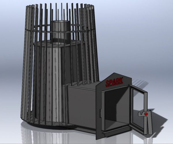 Піч для лазні Spark V.k.01 зі склом 210×210 - Зображення 5