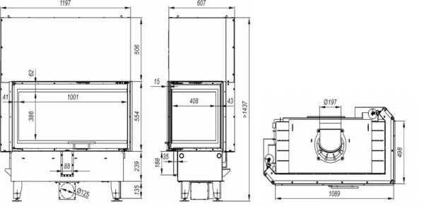 Камінна топка Defro Home INTRA LA BL G - Зображення 2