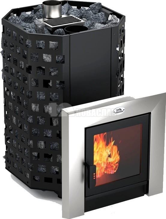 Піч-кам'янка Новаслав Гейзер ПКС-04 С3 з виносом панорамним склом 310×310