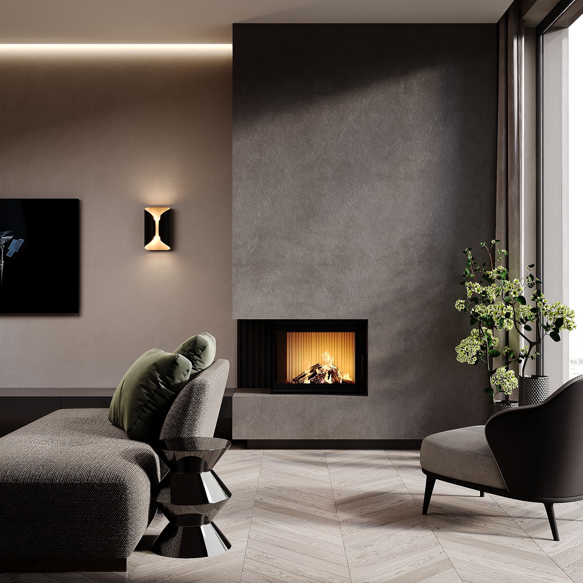 Камінна топка M-FIRE 60 (690/540) кутова ліва (14 кВт) - Зображення 7