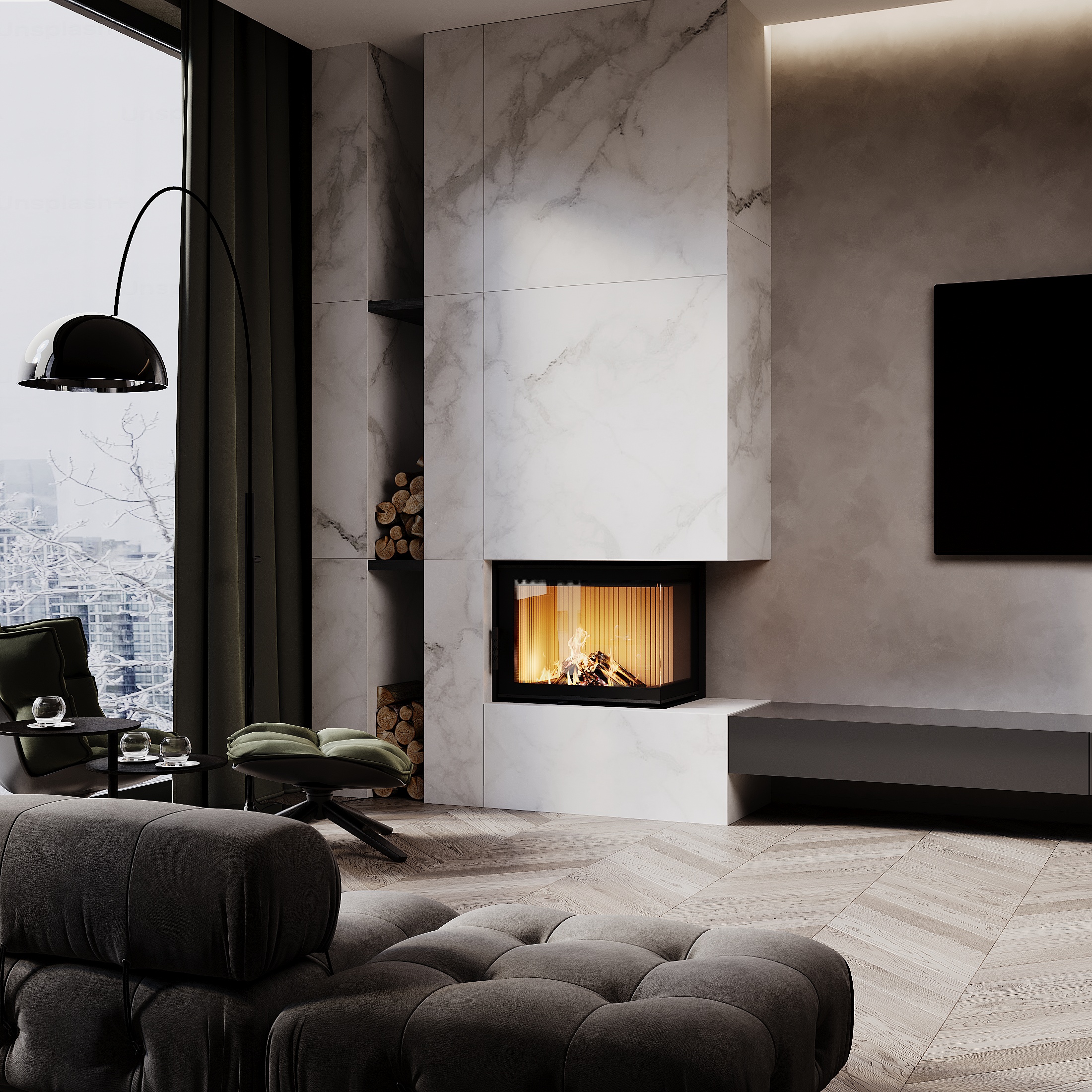 Камінна топка M-FIRE 60 (690/540) кутова права (14kW) - Зображення 10