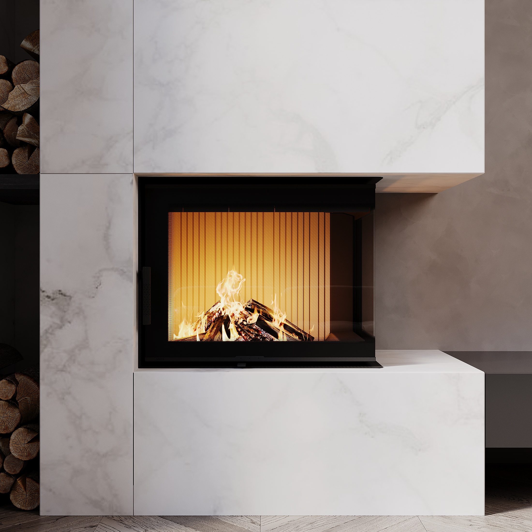 Камінна топка M-FIRE 60 (690/540) кутова права (14kW) - Зображення 11