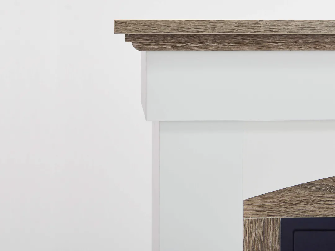 Электрокамин ArtiFlame Woodley AF23BS белый / дуб серый — изображение 4