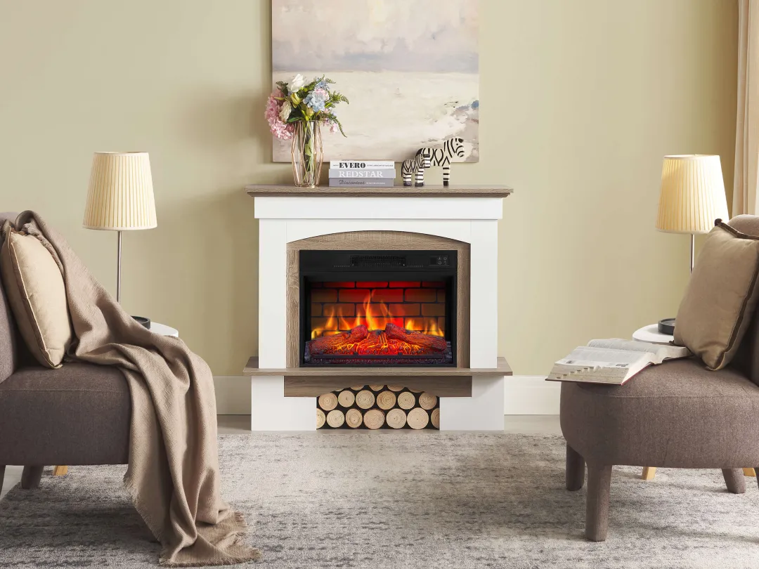 Электрокамин ArtiFlame Woodley AF23BS белый / дуб серый — изображение 6