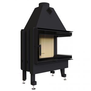 Каминная топка M-FIRE 80 угловая правая