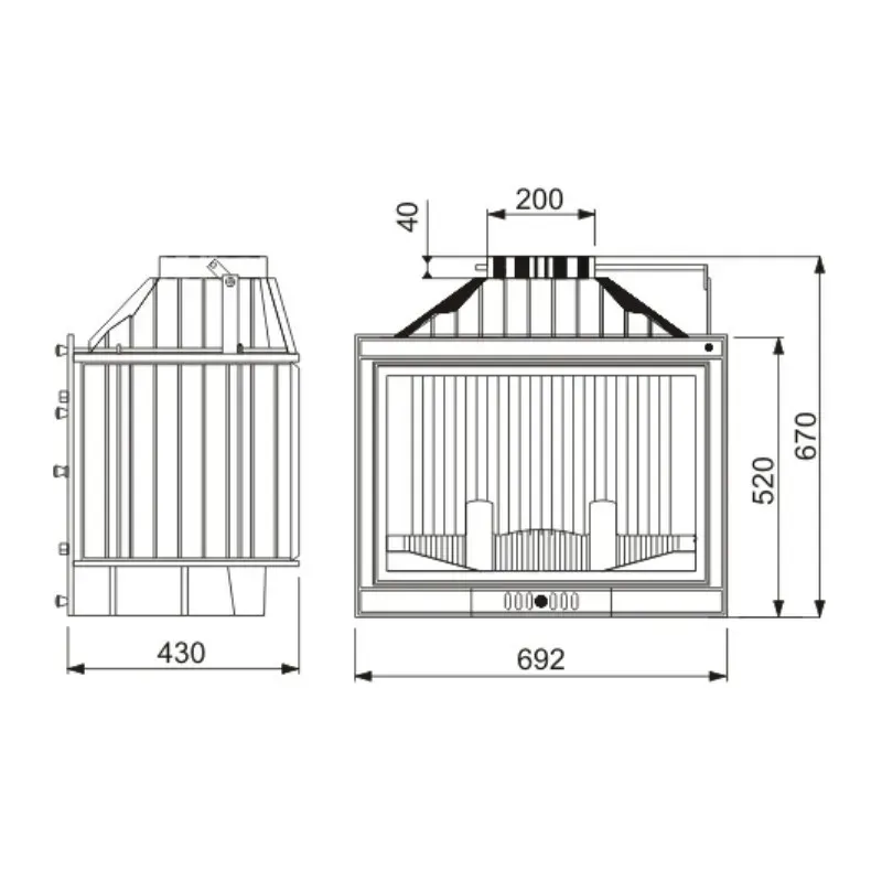 Камінна топка Invicta 700 Primo — 14 кВт з шибером - Зображення 2