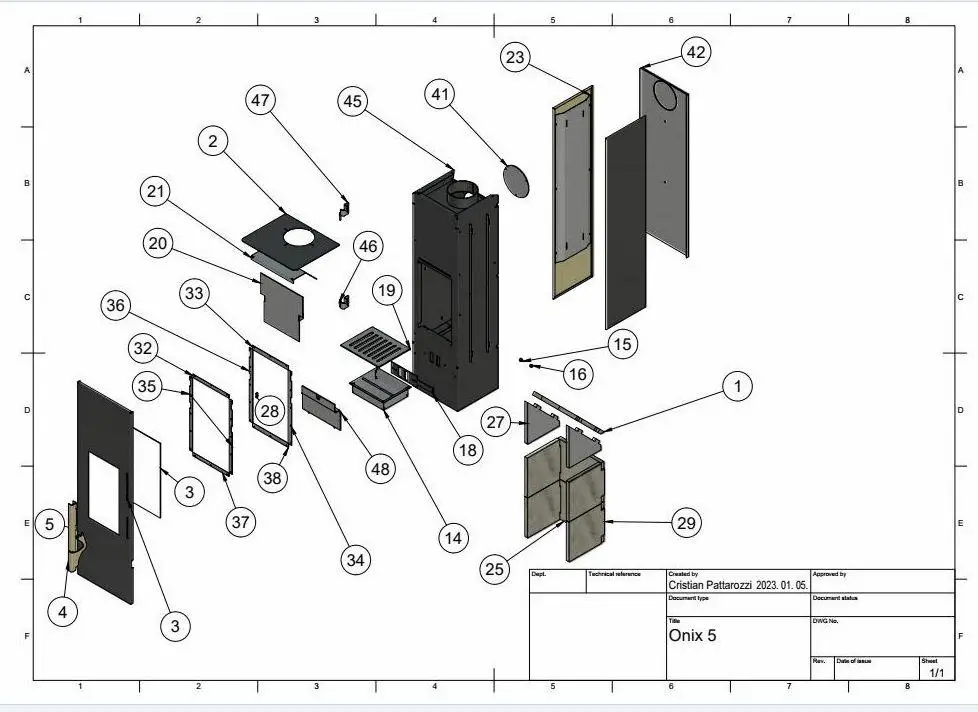 Печь-камин KFC Onix 5 grey — изображение 9