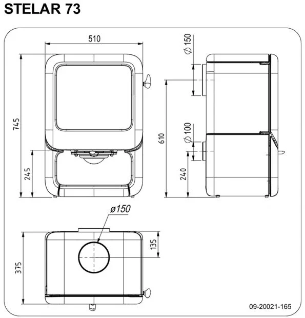 Чавунна піч Lacunza STELAR 73 - Зображення 11