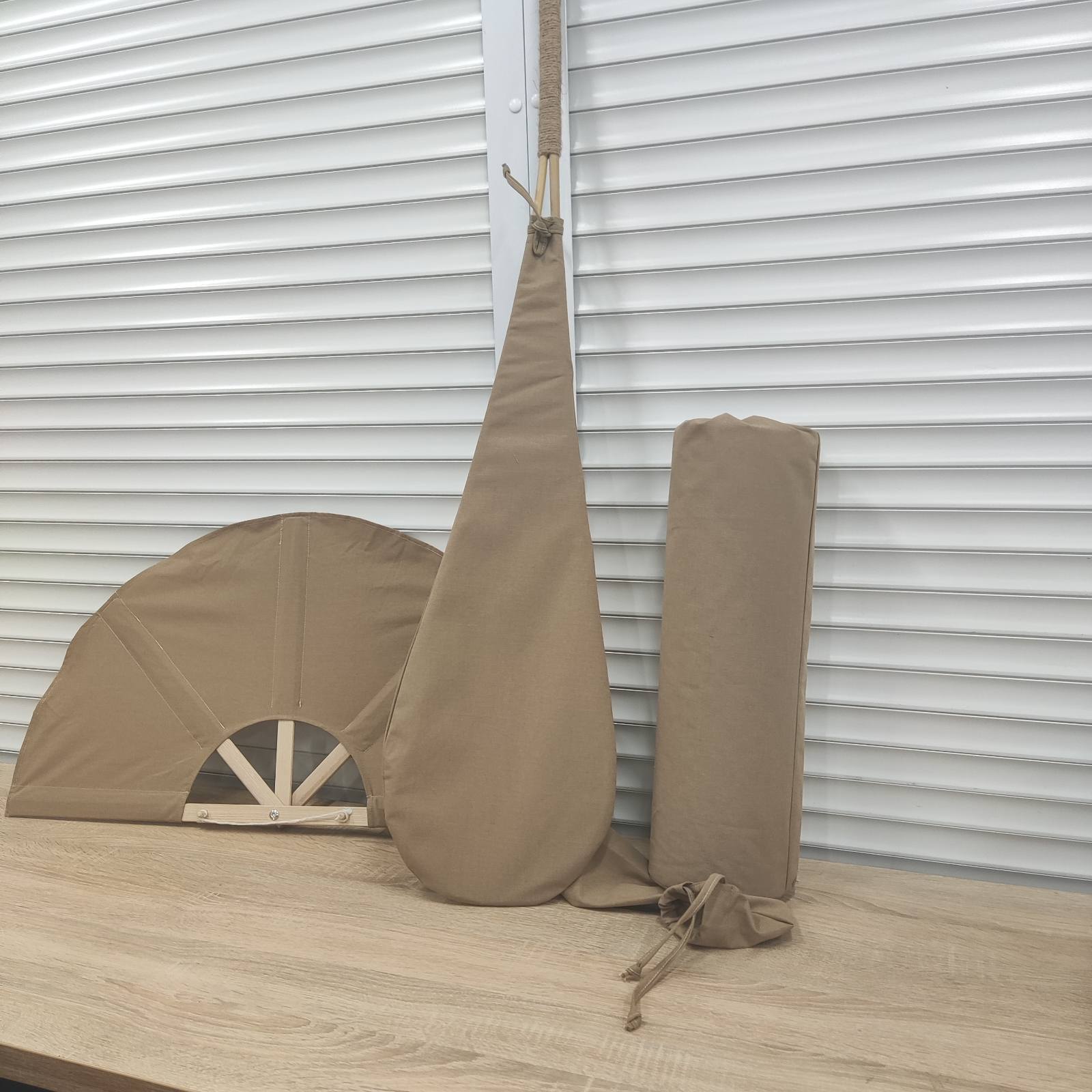 Віяло для лазні та сауни розмір S,бежевий - Зображення 6