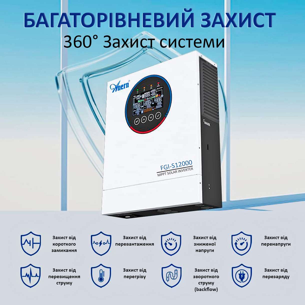 AN-FGI-S12000W Солнечный гибридный инвертор 12 кВт — изображение 9