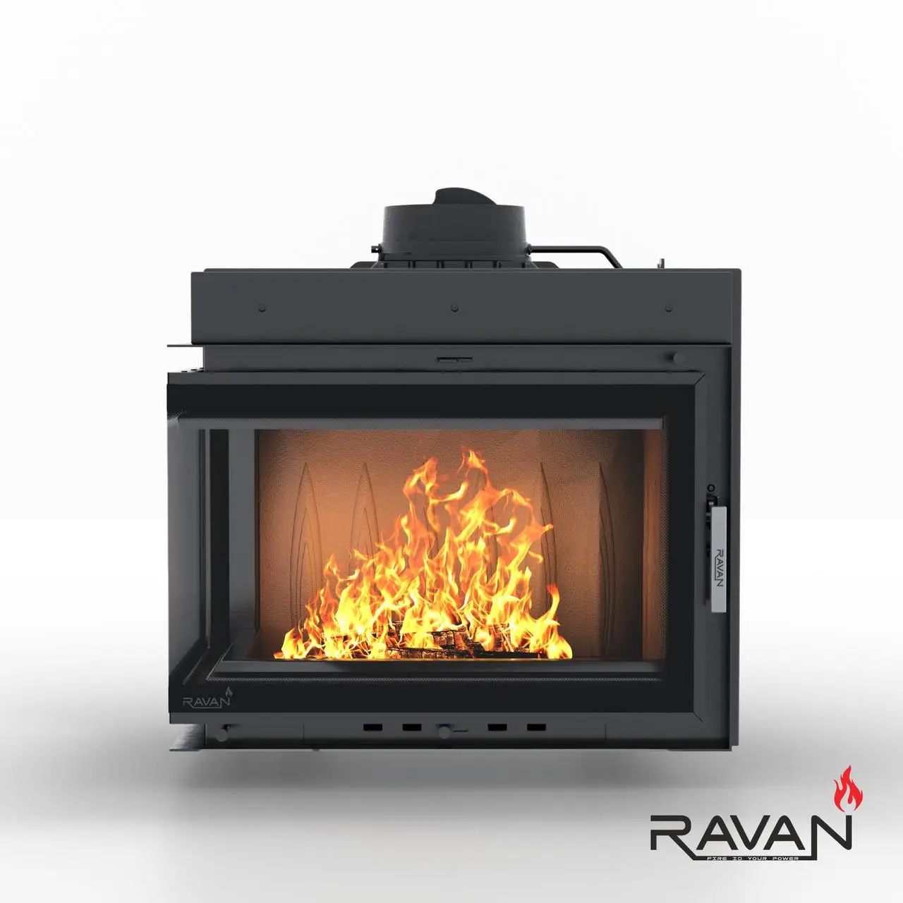 Каминная чугунная топка на дровах Ravan угловая IMPERIAL 700 L (левая) — изображение 2