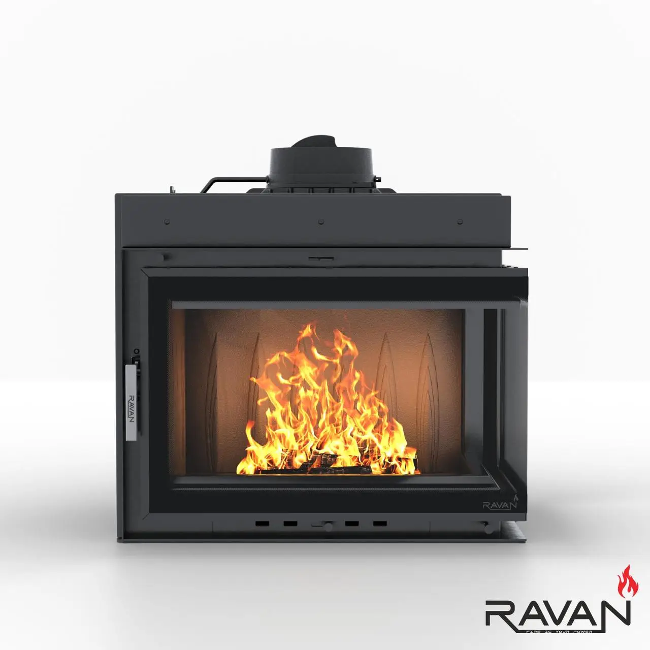 Каминная чугунная топка на дровах Ravan угловая IMPERIAL 700 R (правая) — изображение 2
