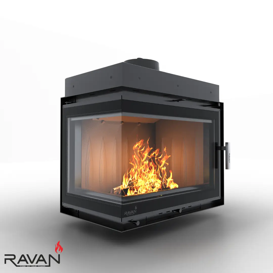 Каминная чугунная топка на дровах Ravan угловая IMPERIAL 600 L (левая) — изображение 2
