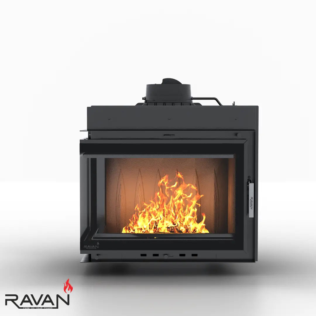 Каминная чугунная топка на дровах Ravan угловая IMPERIAL 600 L (левая) — изображение 4