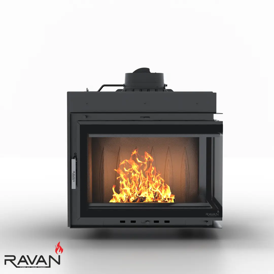 Каминная чугунная топка на дровах Ravan угловая IMPERIAL 600 R (правая) — изображение 5