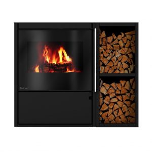 Печь-камин с дровником Ember Kamin M3 VG / Піч-камін із дровником Ember Kamin M3 VG