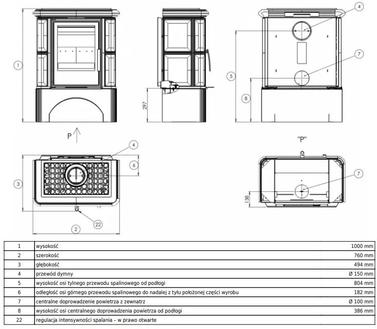 Піч-камін ABX Bavaria Exklusive — кахельна - Зображення 3